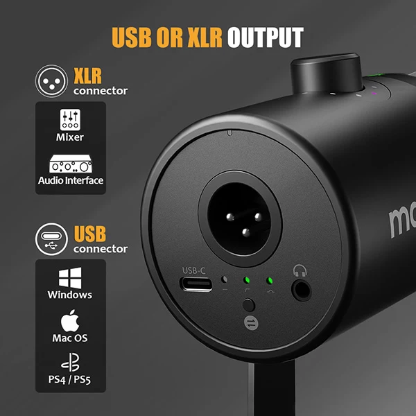 MAONO PD400X USB/XLR Dynamic Microphone with Boom Arm - Image 3