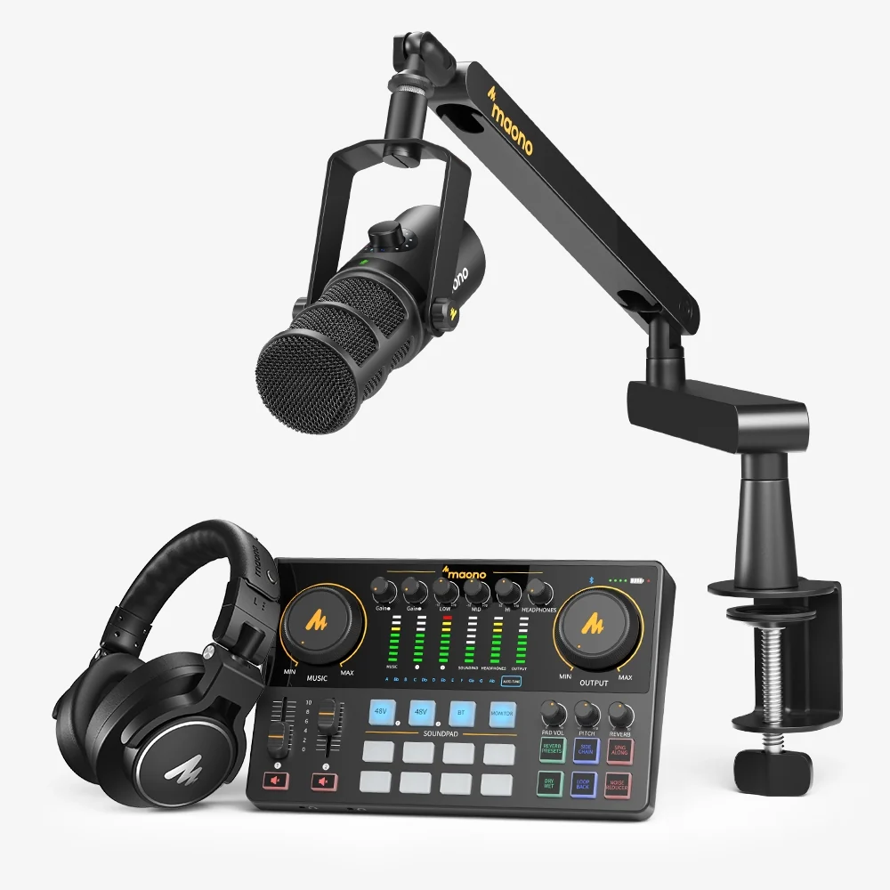 MAONO PD400X USB/XLR Dynamic Microphone with Boom Arm - Image 8
